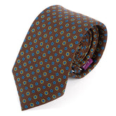 Brown Havana Bloom Macclesfield Silk Tie 7.5cm